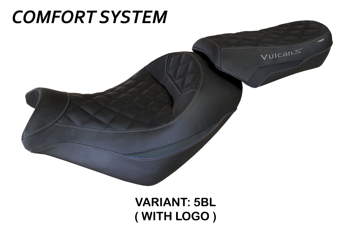 Tappezzeria Italia Kawasaki Vulcan 650 S 2014-2025 Seat Cover Comfort in Black