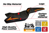 Tappezzeria Italia Kawasaki Z1000 2010-2013 Seat Cover Ultragrip in Orange Black
