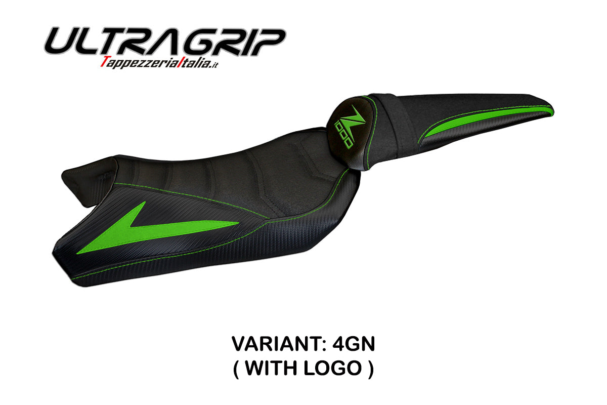 Tappezzeria Italia Kawasaki Z1000 2010-2013 Seat Cover Ultragrip in Green and Black