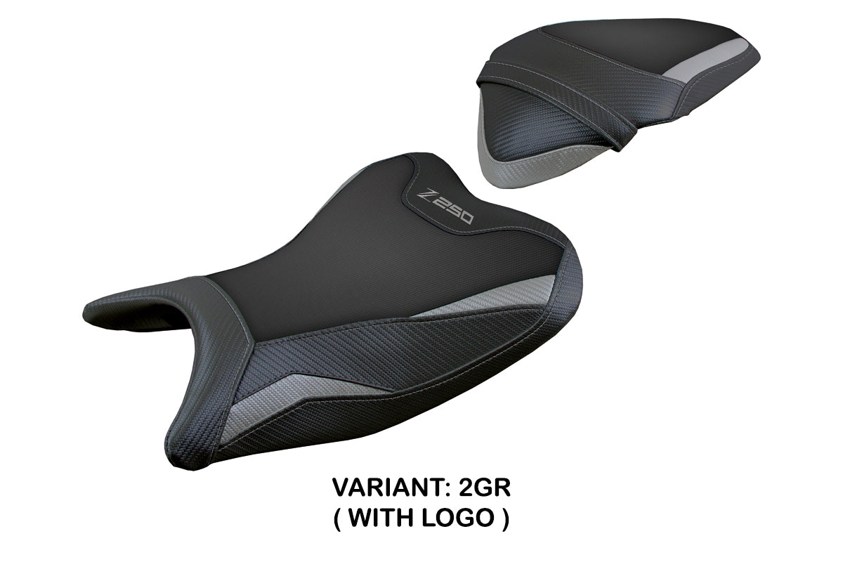 Tappezzeria Italia Kawasaki Z250 2019 2020 Seat Cover in Grey and Black
