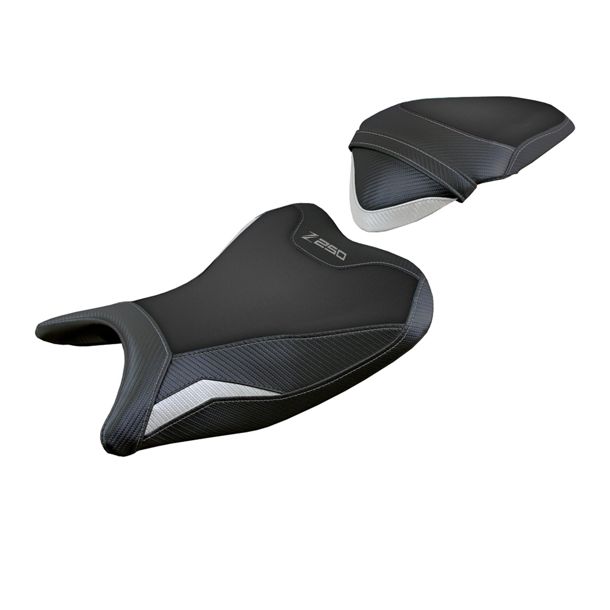 Tappezzeria Italia Kawasaki Z250 2019 2020 Seat Cover Comfort in White and Black