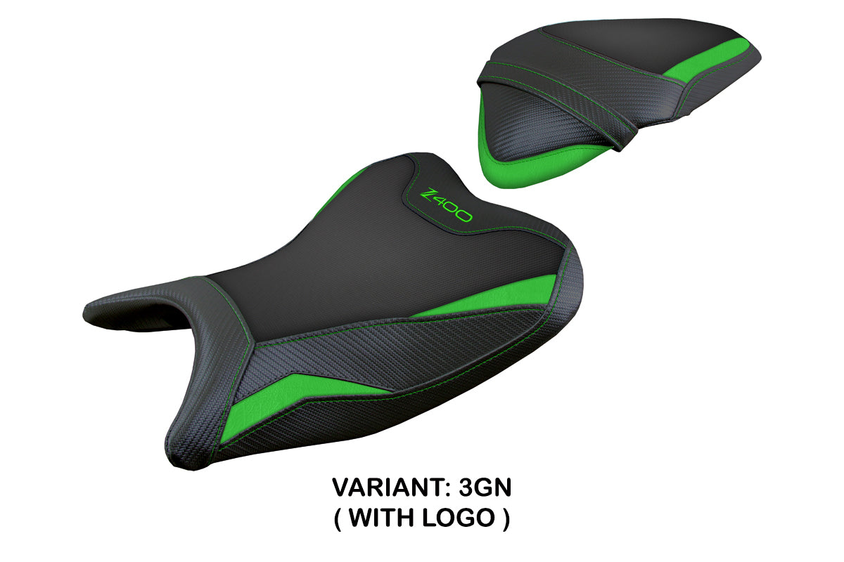 Tappezzeria Italia Kawasaki Z400 2018-2023 Seat Cover Green Black