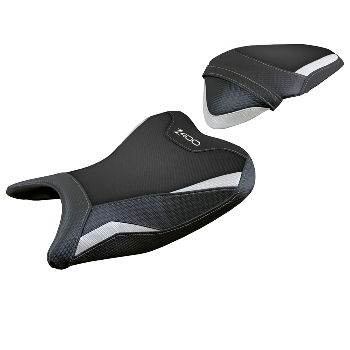 Tappezzeria Italia Kawasaki Z400 2018-2023 Seat Cover White Black