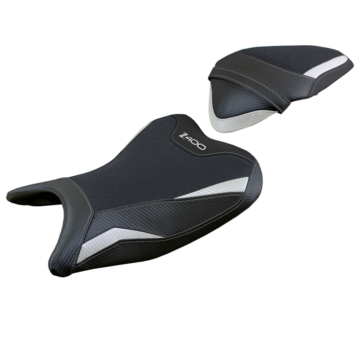 Tappezzeria Italia Kawasaki Z400 2018-2023 Seat Cover Ultragrip White Black