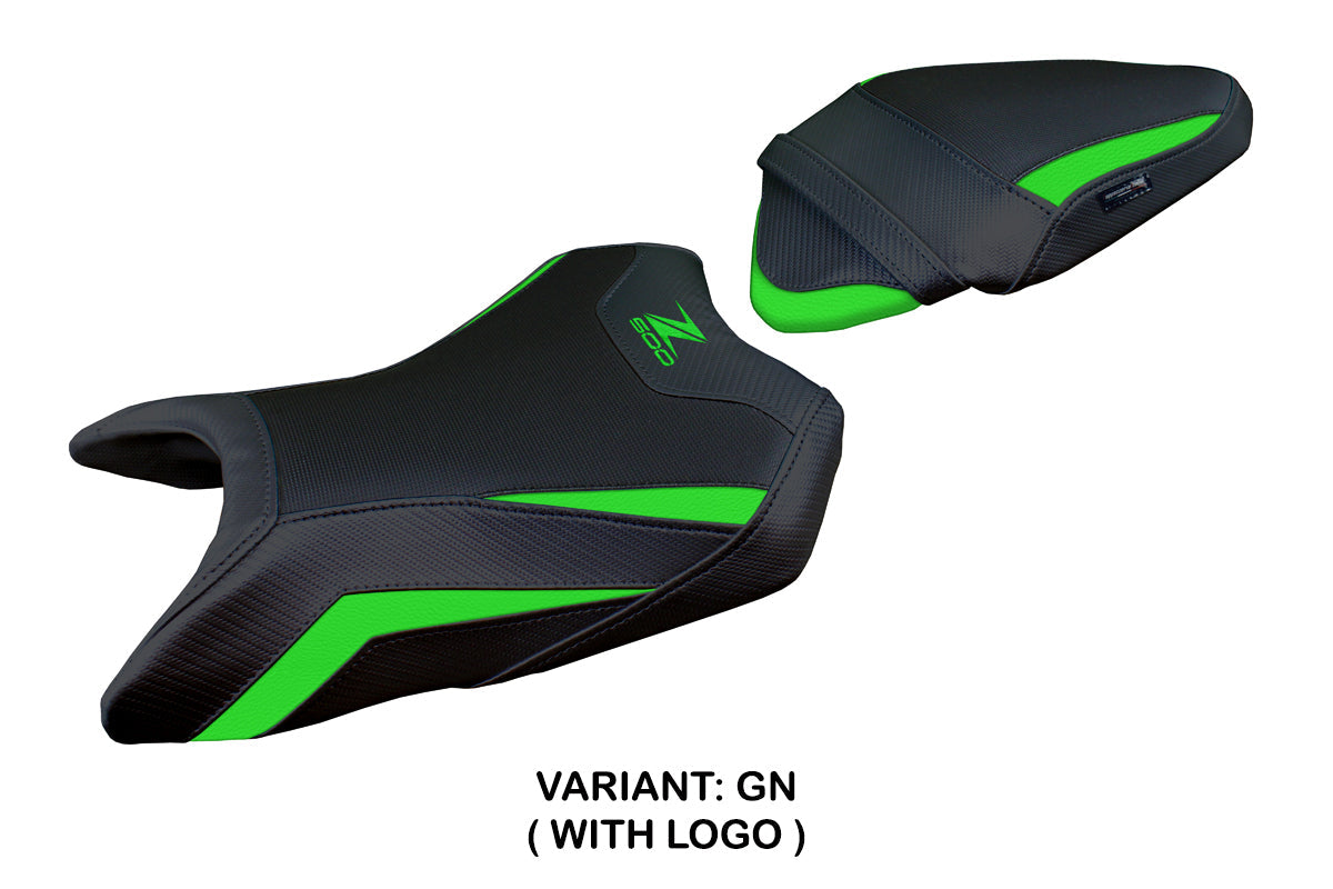 Tappezzeria Italia Kawasaki Z500 2024-2025 Seat Cover in Green and Black