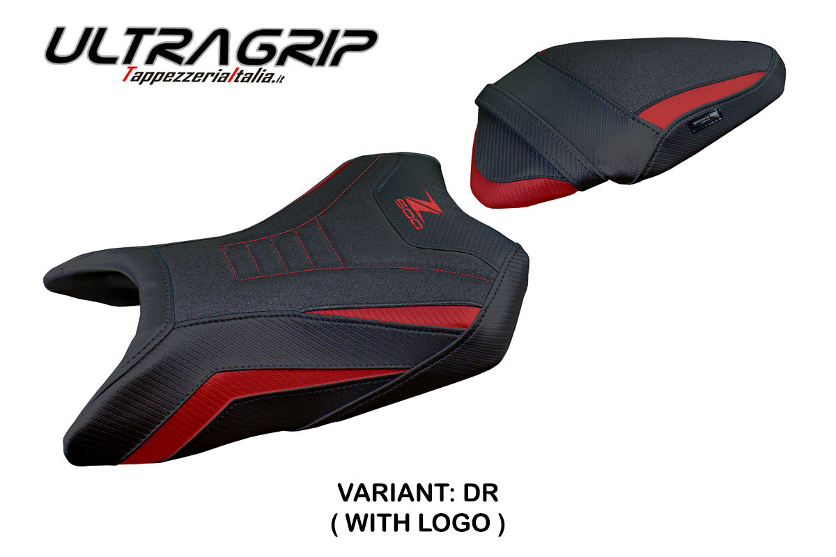 Tappezzeria Italia Kawasaki Z500 2024-2025 Seat Cover Ultragrip in Dark Red and Black