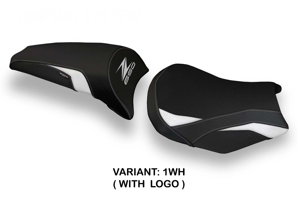 Tappezzeria Italia Kawasaki Z650 2017-2025 Seat Cover in White Black