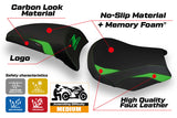 Tappezzeria Italia Kawasaki Z650 2017-2025 Seat Cover Comfort in Green and Black