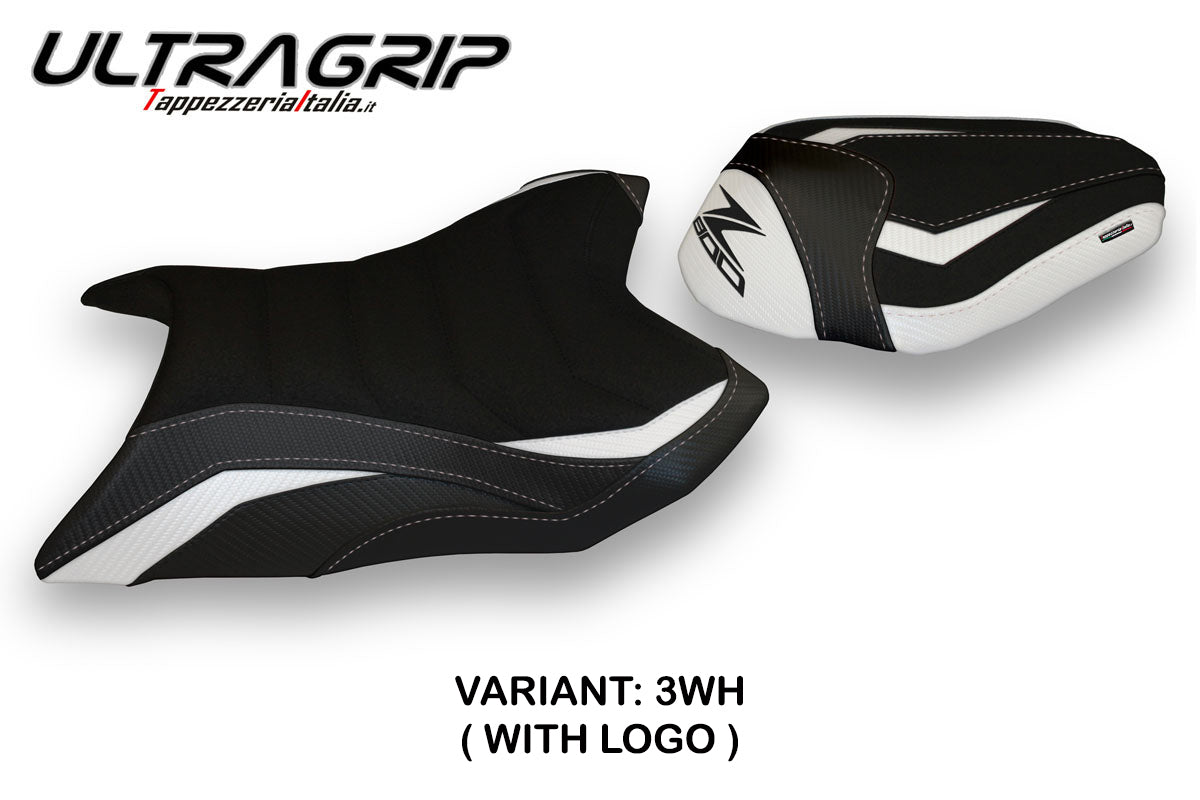 Tappezzeria Italia Kawasaki Z800 2013-2016 Seat Cover Ultragrip in White and Black