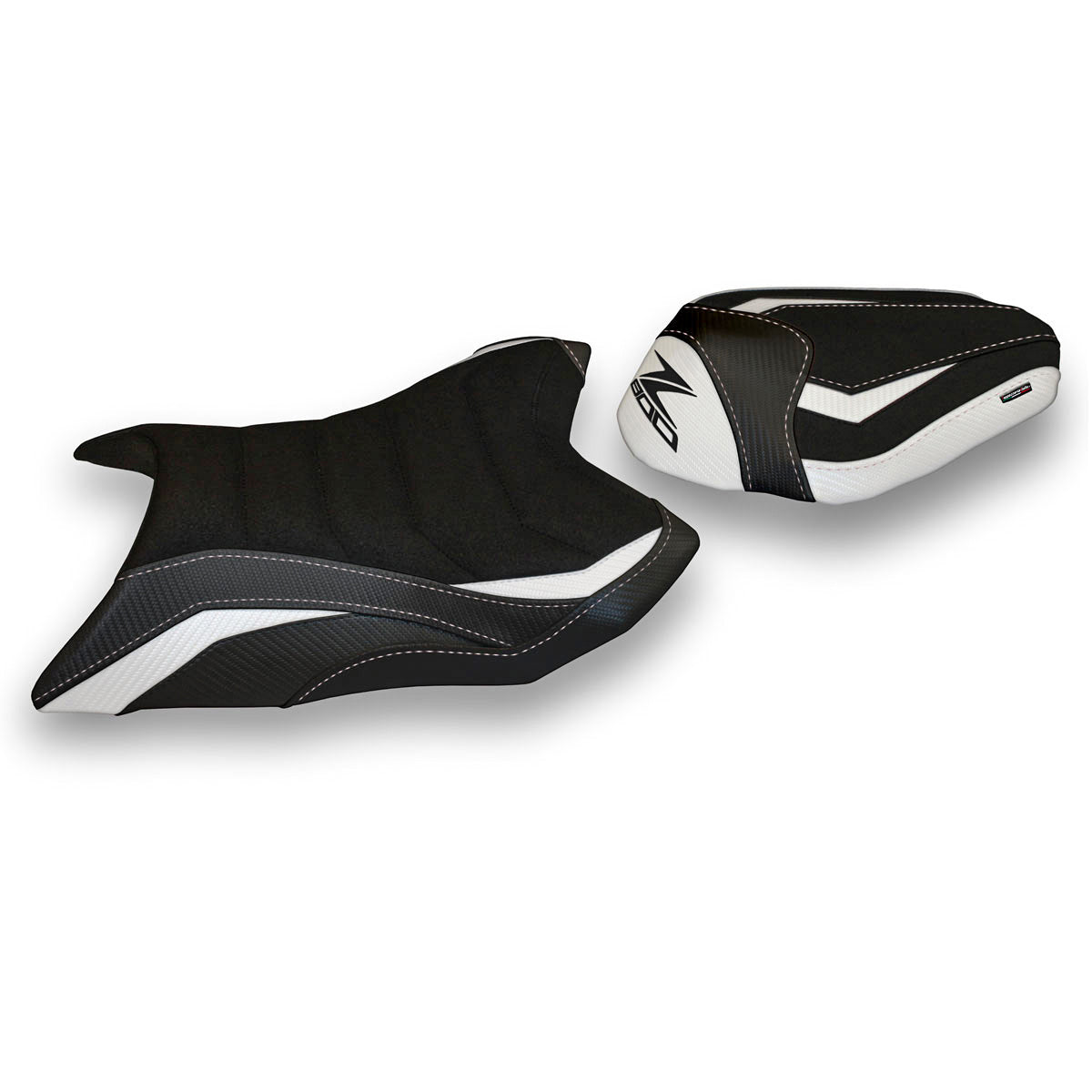 Tappezzeria Italia Kawasaki Z800 2013-2016 Seat Cover Ultragrip in White and Black