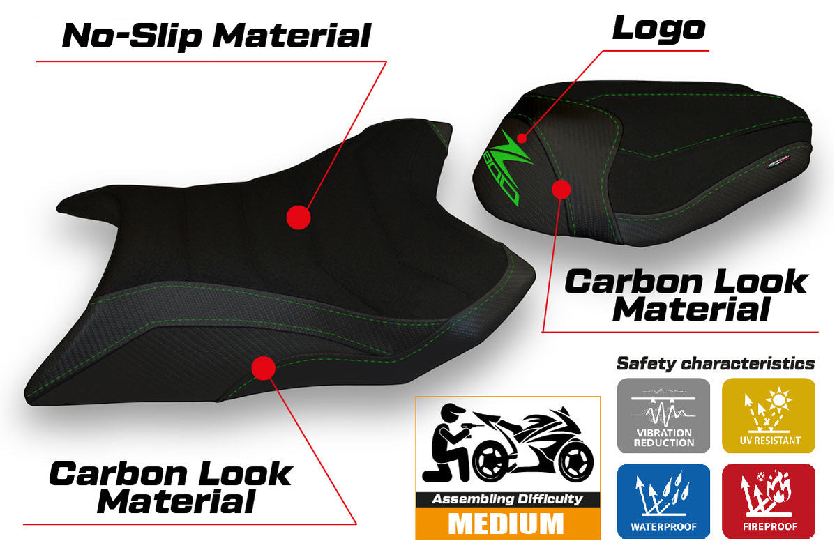 Tappezzeria Italia Kawasaki Z800 2013-2016 Seat Cover Ultragrip in Black
