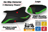 Tappezzeria Italia Kawasaki Z800 2013-2016 Seat Cover Comfort in Green and Black