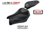 Tappezzeria Italia Kawasaki Z900 2025 Seat Cover Velvet Ultragrip Black Green