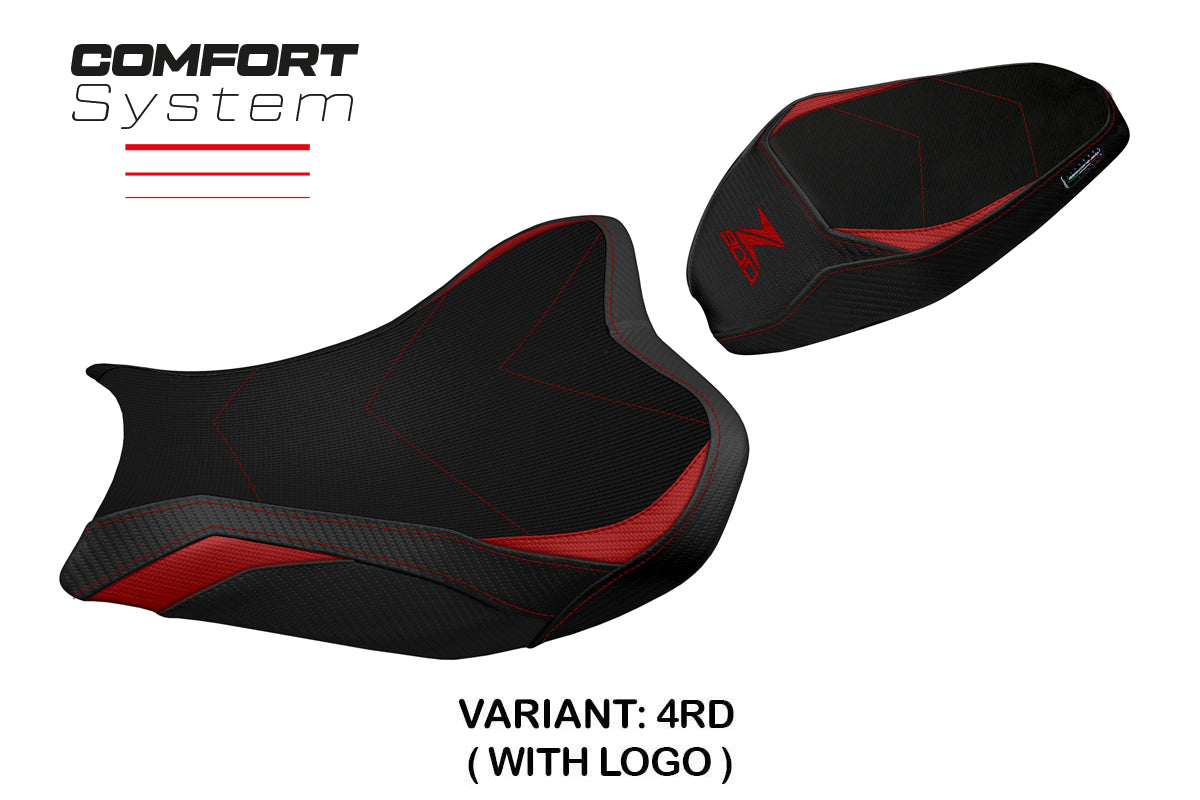 Tappezzeria Italia Kawasaki Z900 2017-2024 Seat Cover Comfort in Red Black