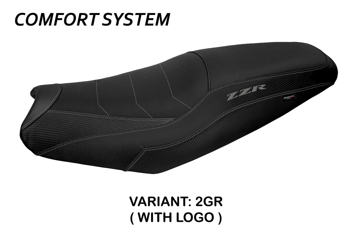 Tappezzeria Italia Kawasaki ZX14R ZZR 1400 2006-2023 Seat Cover Comfort Grey Black