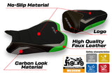 Tappezzeria Italia Kawasaki Ninja ZX10R 2008-2010 Seat Cover Ultragrip in Grey and Green