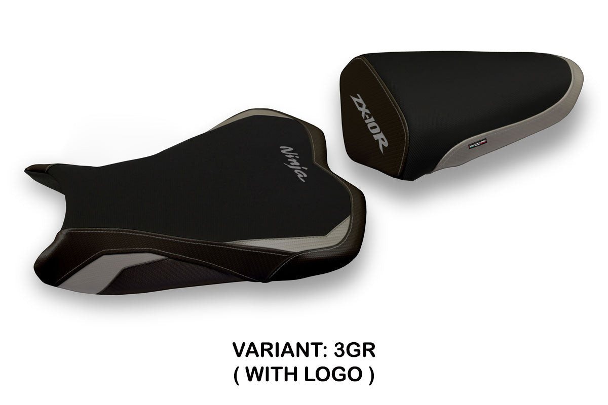 Tappezzeria Italia Kawasaki Ninja ZX10R 2008-2010 Seat Cover in Grey and Black