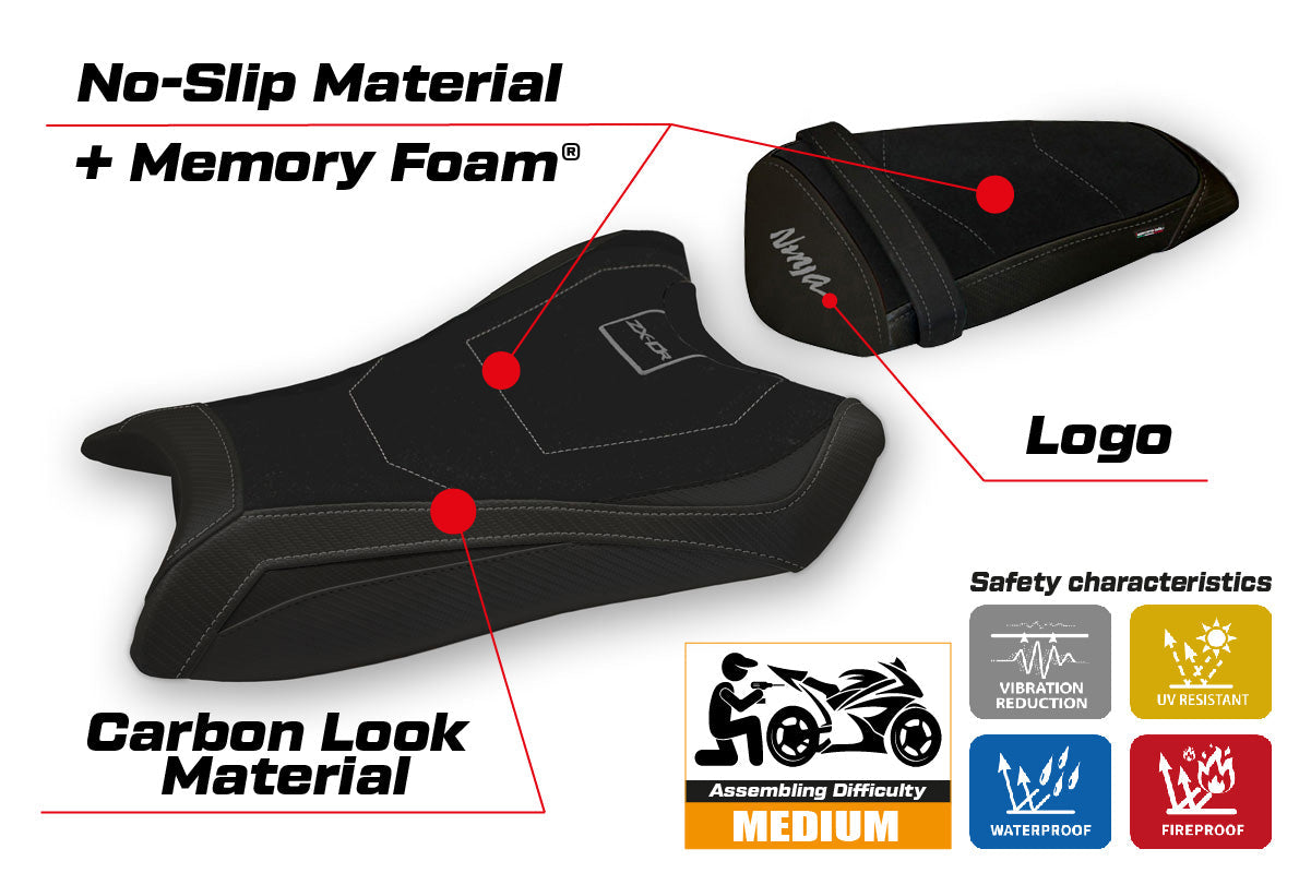 Tappezzeria Italia Kawasaki Ninja ZX10R 2011-2015 Seat Cover Comfort in Black