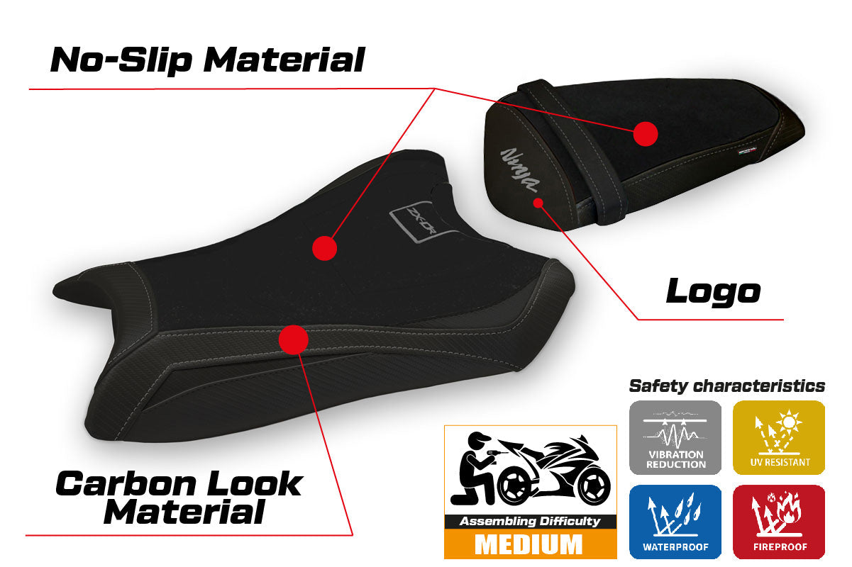 Tappezzeria Italia Kawasaki Ninja ZX10R 2011-2015 Seat Cover in Black