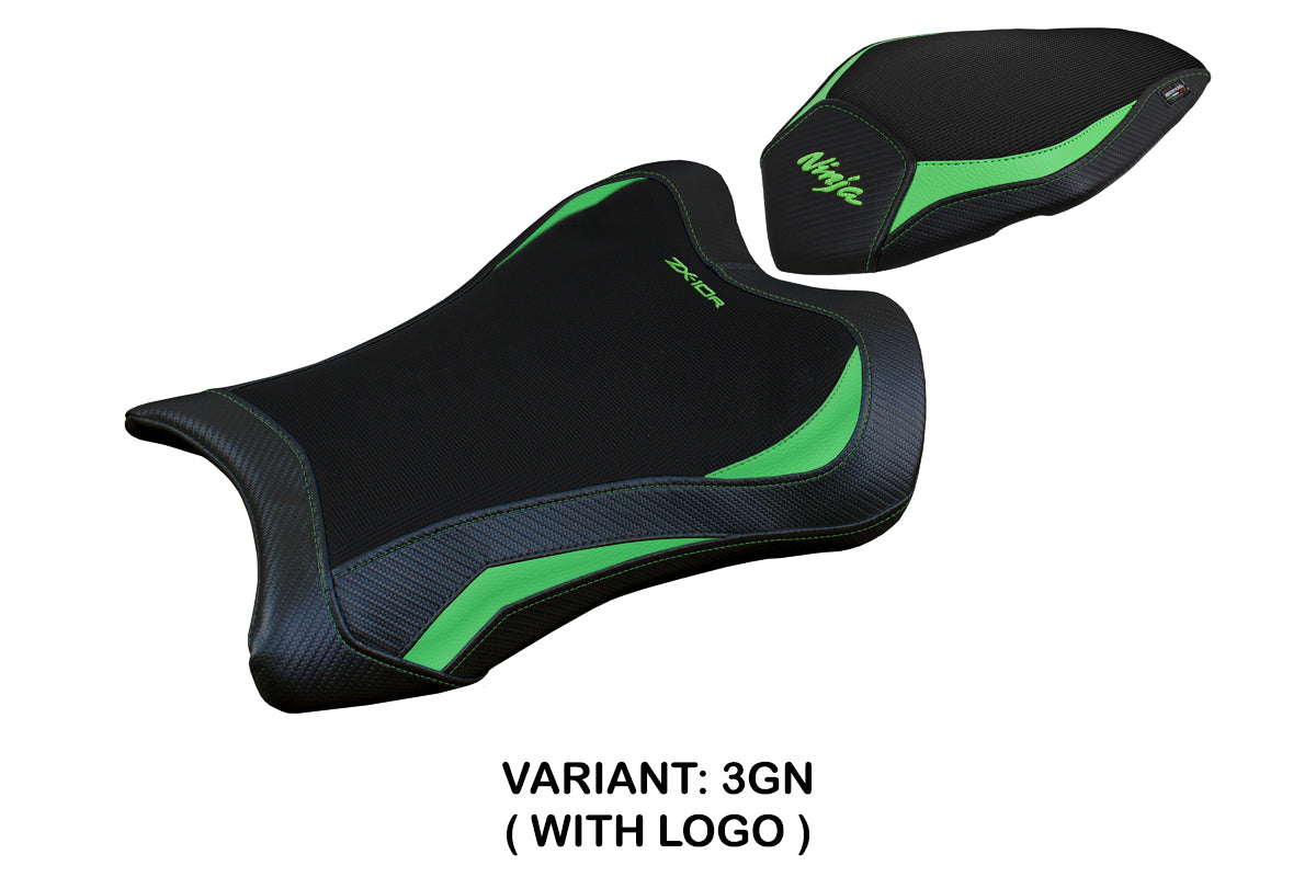 Tappezzeria Italia Kawasaki Ninja ZX10R 2021-2025 Seat Cover in Green and Black