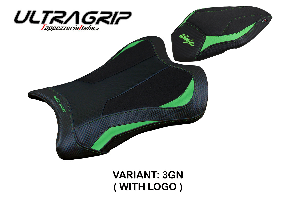 Tappezzeria Italia Kawasaki Ninja ZX10R 2021-2025 Seat Cover Ultragrip in Green and Black
