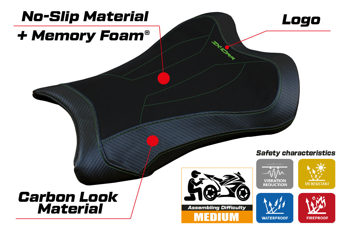 Tappezzeria Italia Kawasaki Ninja ZX10RR 2021-2025 Seat Cover Comfort in Black