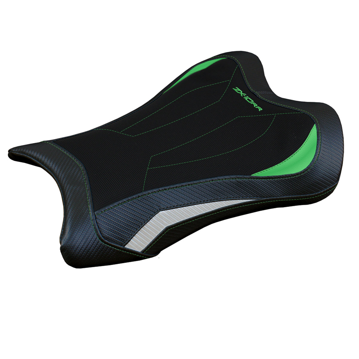 Tappezzeria Italia Kawasaki Ninja ZX10RR 2021-2025 Seat Cover Comfort in Green and White