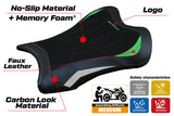 Tappezzeria Italia Kawasaki Ninja ZX10RR 2021-2025 Seat Cover Comfort in Green and White
