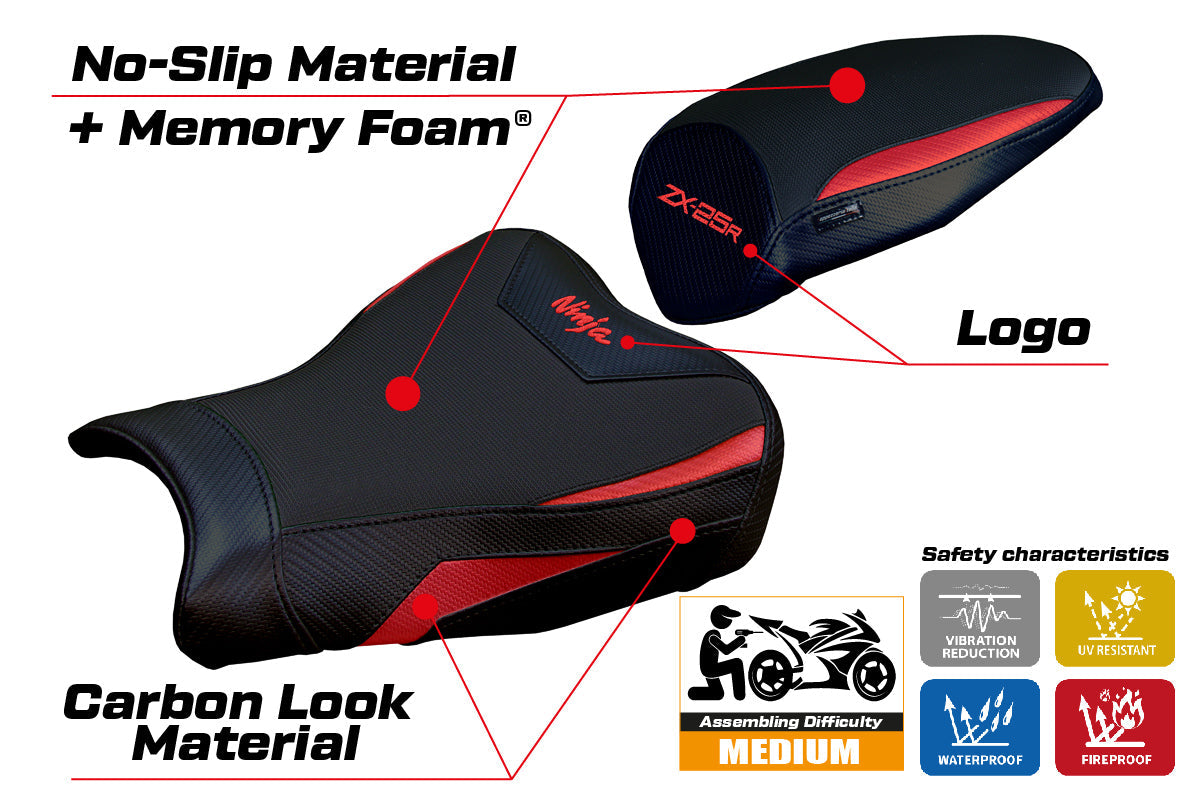 Tappezzeria Italia Kawasaki ZX25R 2020-2025 Seat Cover Comfort in Red