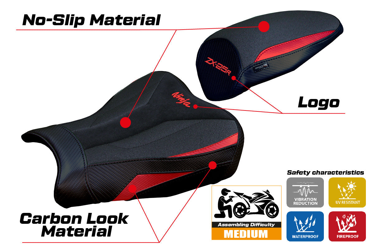 Tappezzeria Italia Kawasaki ZX25R 2020-2025 Seat Cover Ultragrip in Red