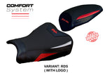 Tappezzeria Italia Kawasaki ZX4R 2023-2025 Seat Cover Comfort in Red Silver and Black