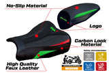 Tappezzeria Italia Kawasaki ZX4R 2023-2025 Seat Cover Ultragrip in Green Red and Black