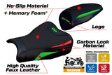 Tappezzeria Italia Kawasaki ZX4RR 2023-2025 Seat Cover Comfort in Green Red and Black