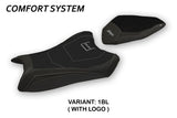 Tappezzeria Italia  Kawasaki Ninja ZX6R 2019-2025 Seat Cover Comfort in Black KWZX619A-1BL-1