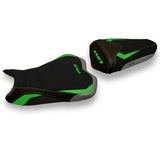 Tappezzeria Italia Kawasaki Ninja ZX6R 2013-2018 Seat Cover Ultragrip Green in Grey