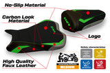 Tappezzeria Italia Kawasaki Ninja ZX6R 2013-2018 Seat Cover Ultragrip Green in Grey
