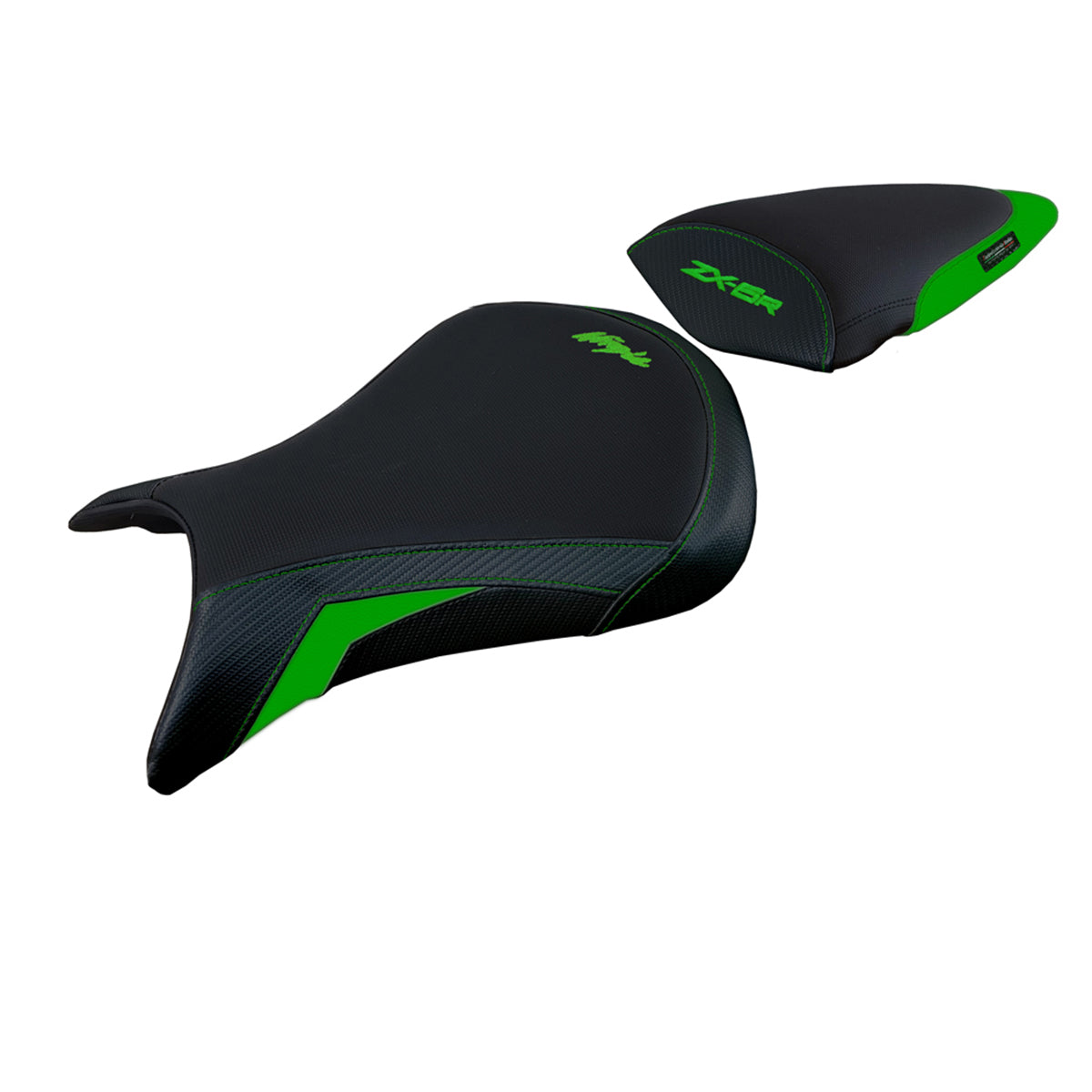 Tappezzeria Italia Kawasaki Ninja ZX6R 2005 2006 Seat Cover in Green and Black