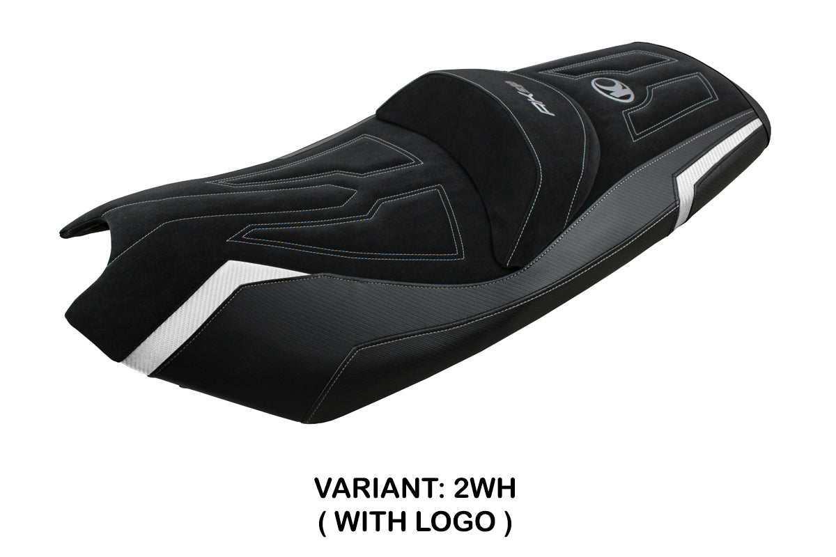 Tappezzeria Italia Kymco AK 550 2017-2024 Seat Cover in White and Black