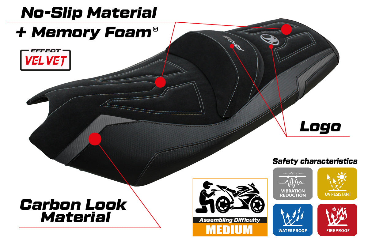 Tappezzeria Italia Kymco AK 550 2017-2024 Seat Cover Comfort in White