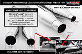 HARLEY TOURING RIGHT SIDE TUCK & UNDER TRUE-DUAL HEADERS Fits '95-Present