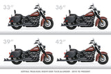 HARLEY M8 SOFTAIL 2.5" TUCK & UNDER TRUE DUALS FULL SYSTEM 2018-PRESENT BUNDLE *NOT FOR WIDE TIRE BIKES