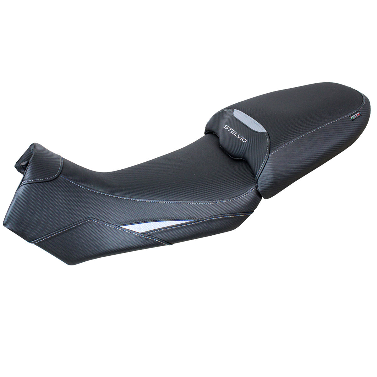 Tappezzeria Italia Moto Guzzi Stelvio 1000 2024-2025 Seat Cover Comfort in Silver and Black