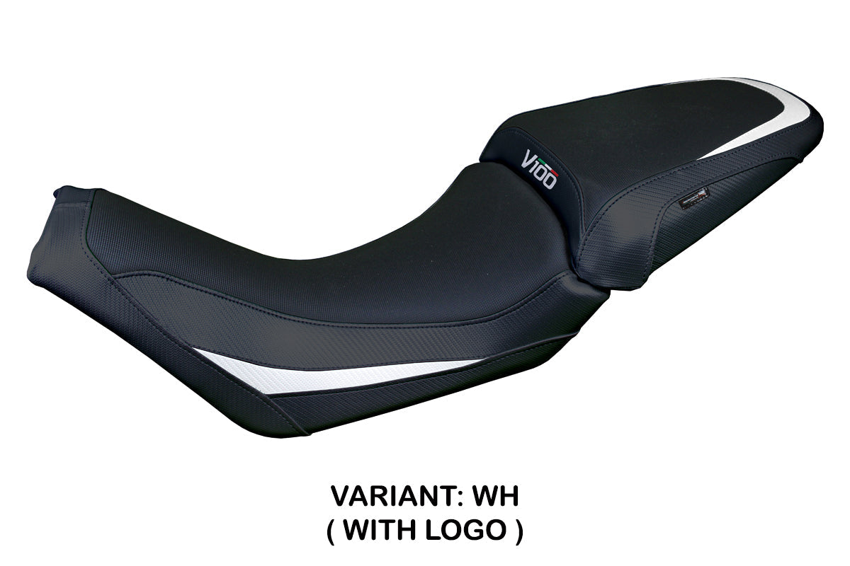 Tappezzeria Italia Moto Guzzi V100 Mandello 2022-2025 Seat Cover White Black