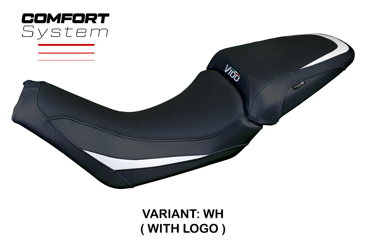 Tappezzeria Italia Moto Guzzi V100 Mandello 2022-2025 Seat Cover Comfort White