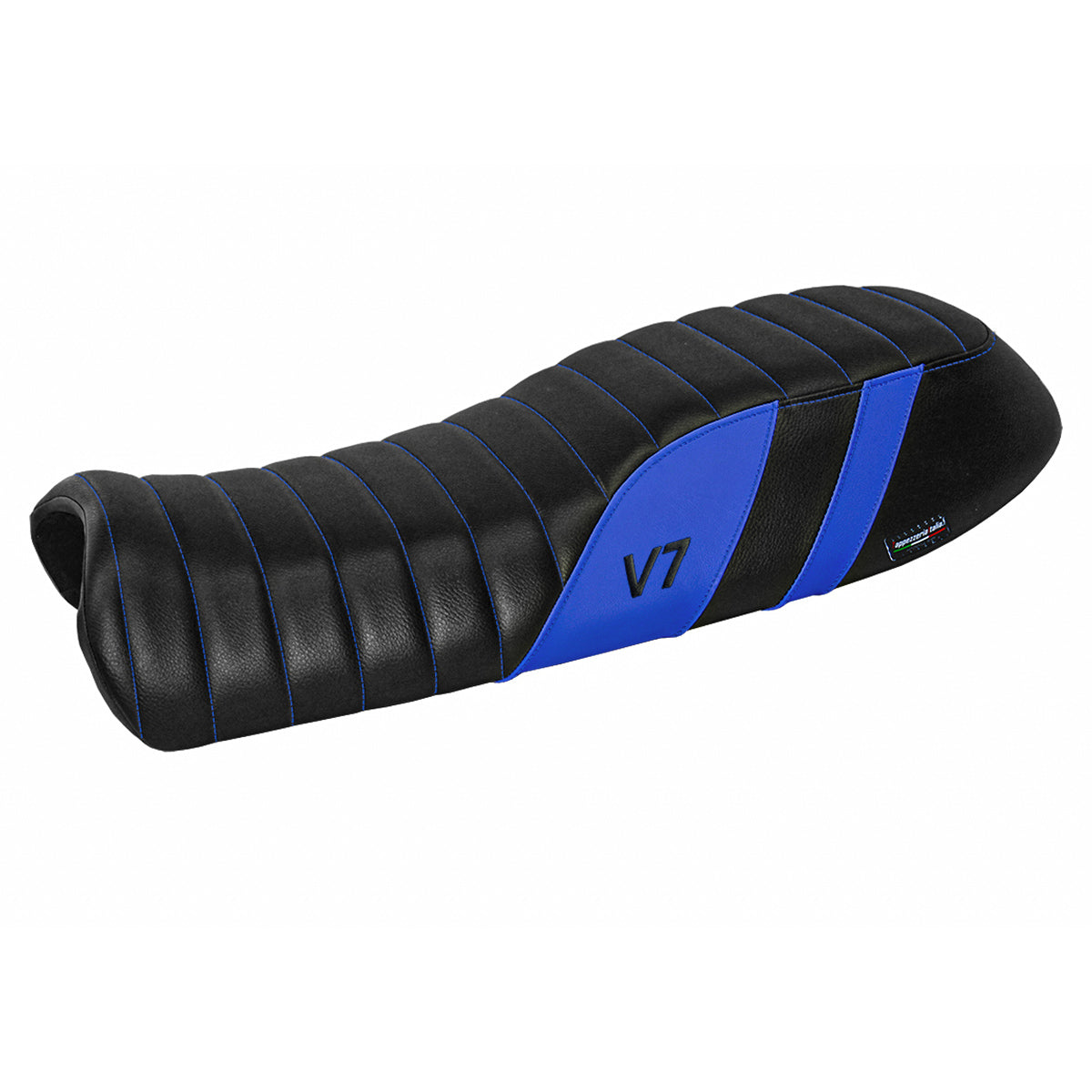 Tappezzeria Italia Moto Guzzi V7 2011-2020 Seat Cover in Blue and Black