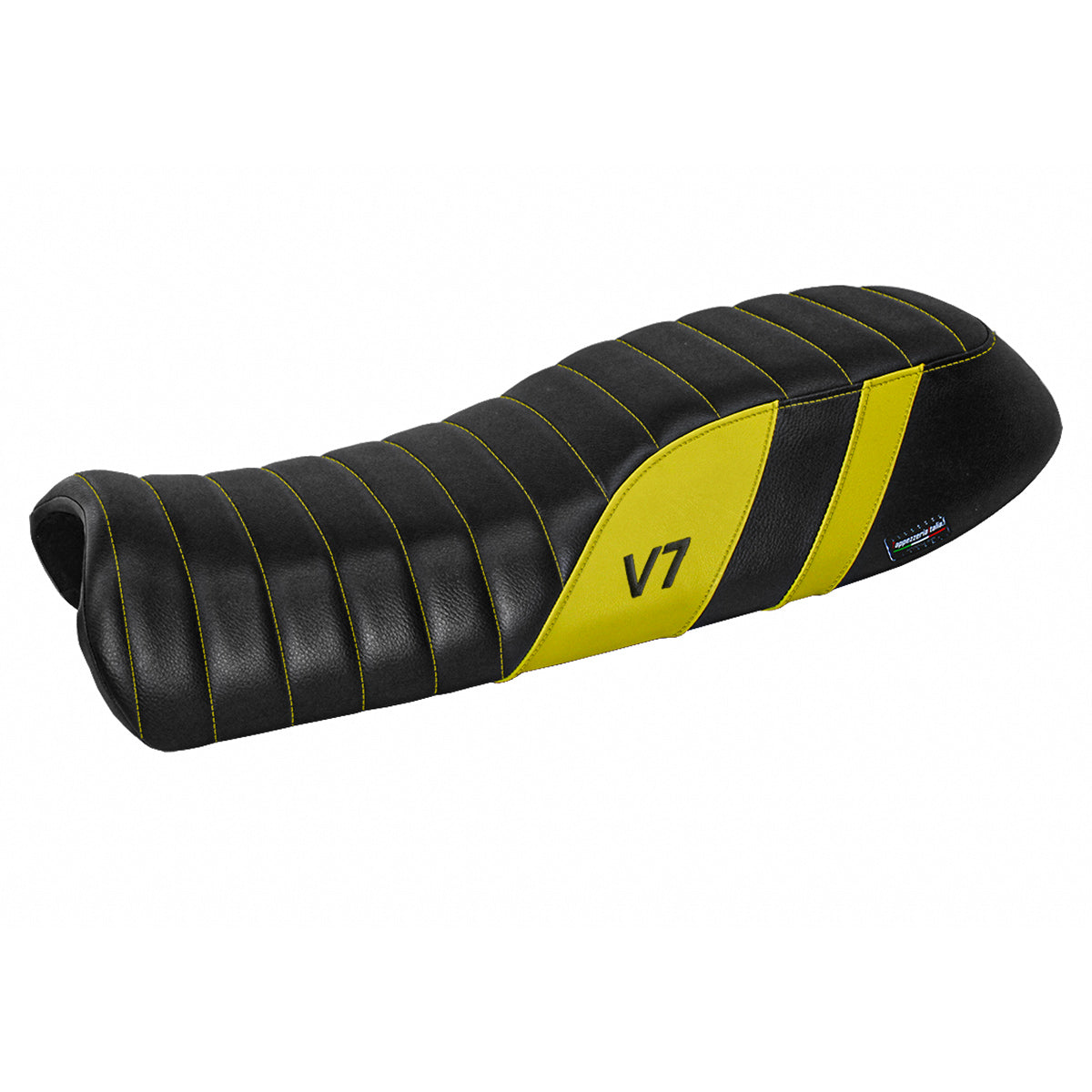 Tappezzeria Italia Moto Guzzi V7 2011-2020 Seat Cover in Yellow Black