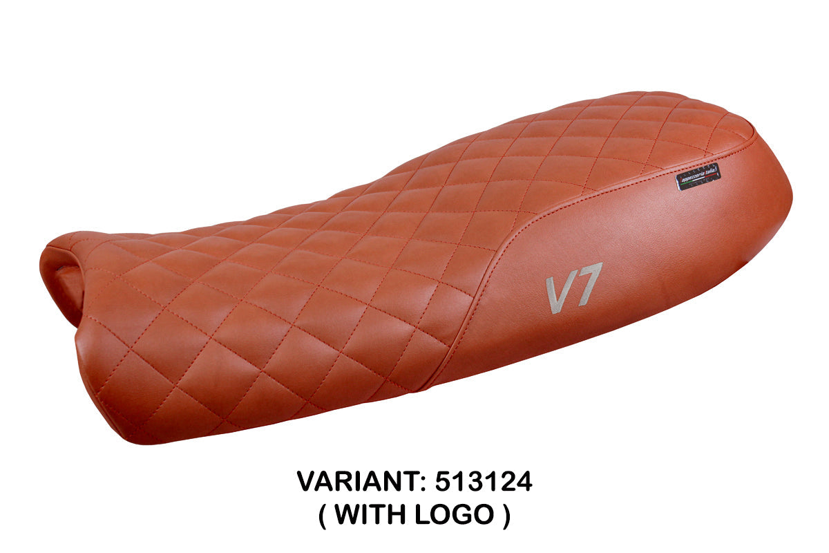 Tappezzeria Italia Moto Guzzi V7 2011-2020 Seat Cover in Dark Brick