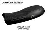 Tappezzeria Italia Moto Guzzi V7 2011-2020 Seat Cover Comfort in Black Vintage