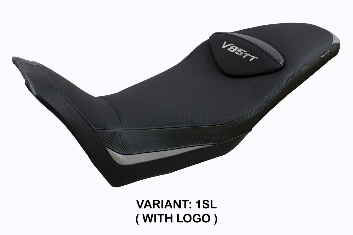 Tappezzeria Italia Moto Guzzi V85TT 2019-2025 Seat Cover in Silver and Black