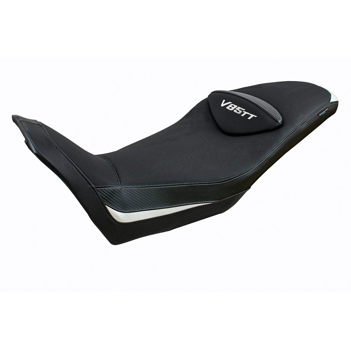 Tappezzeria Italia Moto Guzzi V85TT 2019-2025 Seat Cover in White and Black